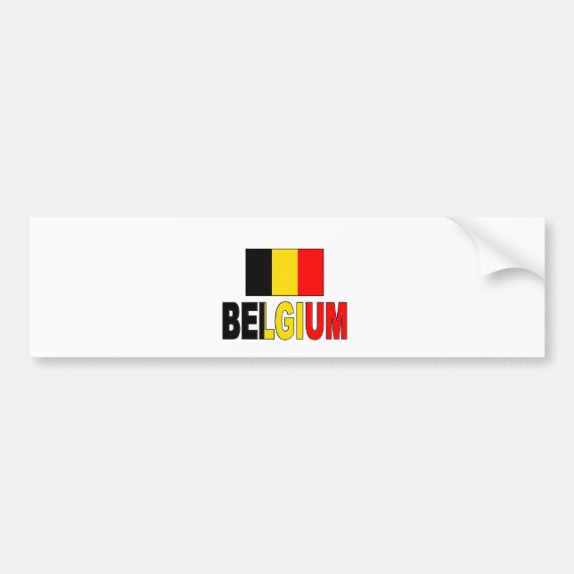 Belgium flag bumper sticker (Front)