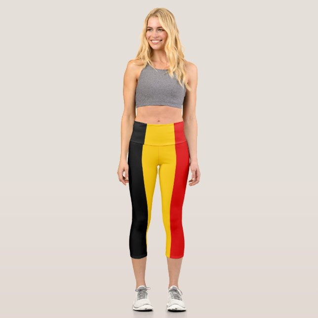 Belgium flag capri leggings (Front)