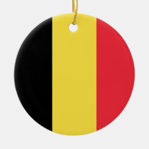 Belgium Flag Ceramic Tree Decoration