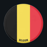 Belgium Flag Charming Patriotic Magnet<br><div class="desc">Belgium Flag Charming Patriotic Magnet with the Belgium flag displayed all over the magnet. Country name is subtly integrated in the design on the bottom. Text is fully customisable using "Customise it!" feature. This beautiful Belgium Magnet is the stylish gift for any occasion. © 2022 CountriesOfTheWorld</div>