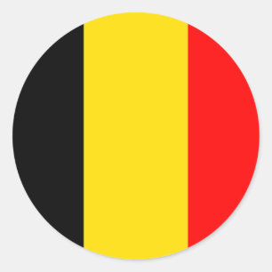 Belgium Flag Classic Round Sticker