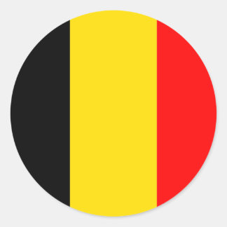 Belgium Flag Classic Round Sticker