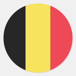 Belgium Flag Classic Round Sticker