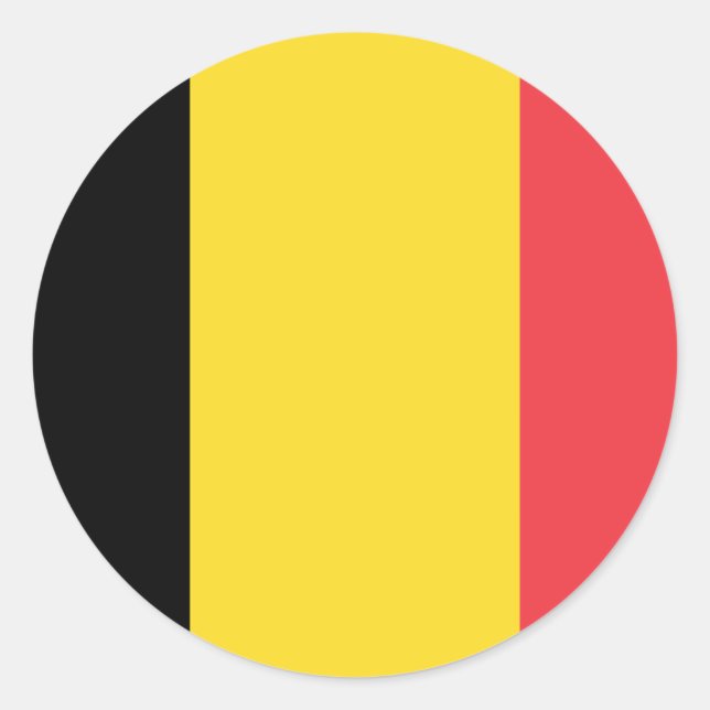 Belgium Flag Classic Round Sticker (Front)