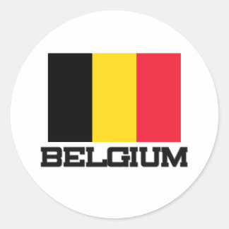 Belgium Flag Classic Round Sticker
