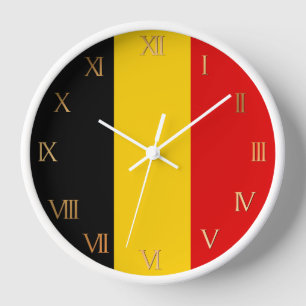 Belgium flag clock