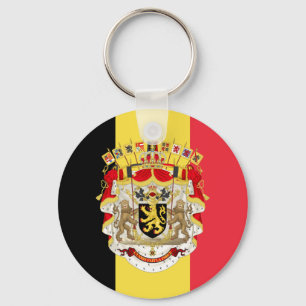 Belgium Flag & COA Key Ring