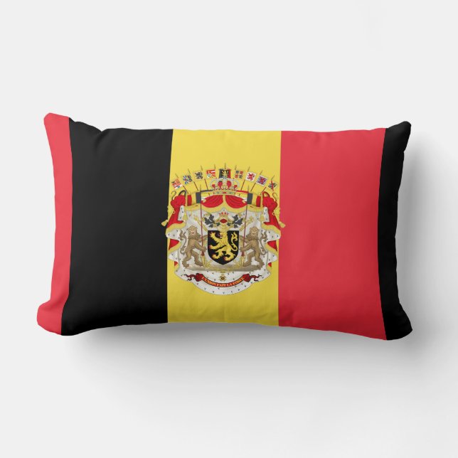 Belgium Flag & COA Pillow (Front)