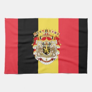 Belgium Flag & COA Tea Towel