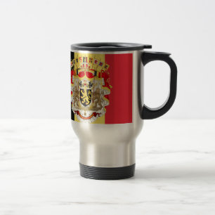 Belgium Flag & COA Travel Mug