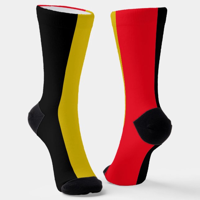 Belgium flag-coat of arms  socks (Angled)
