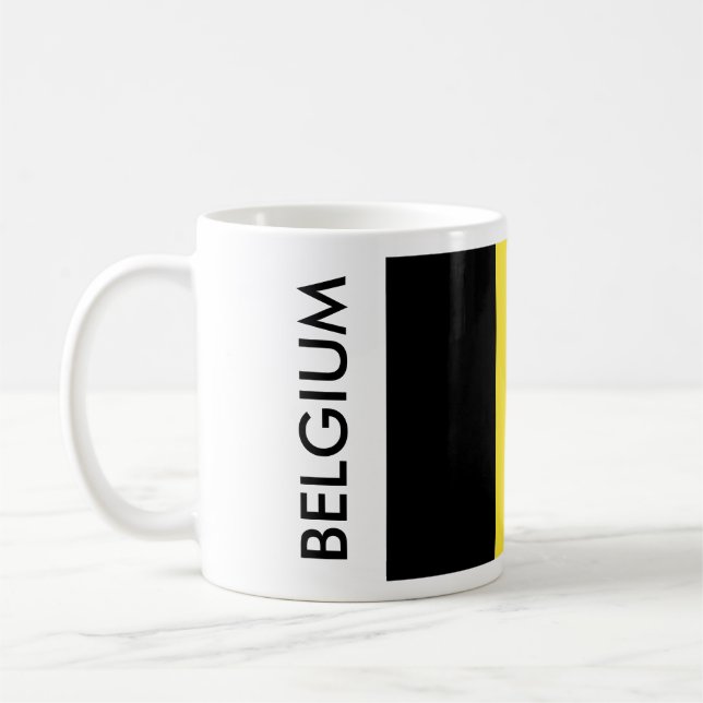 BELGIUM FLAG COFFEE MUG (Left)