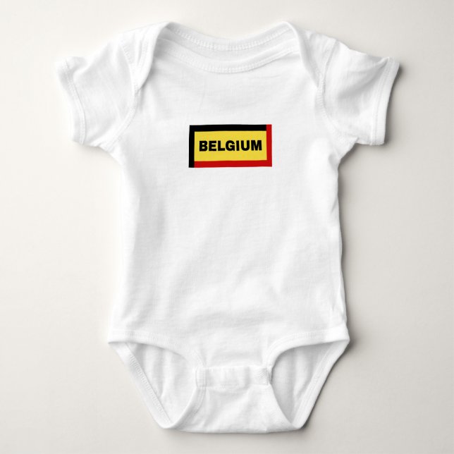 Belgium Flag Colours Baby Bodysuit (Front)