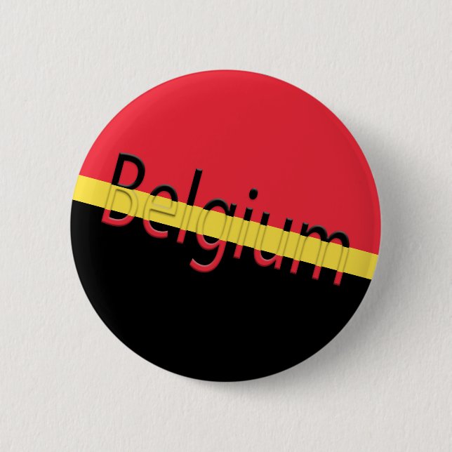Belgium Flag Colours Button Pin (Front)