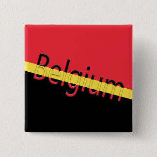 Belgium Flag Colours Square Button Pin