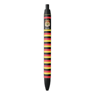 Belgium Flag Cute Patriotic Black Ink Pen