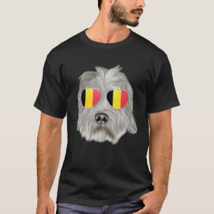 Belgium Flag Dandie Dinmont Terrier Dog Belgium Po T-Shirt