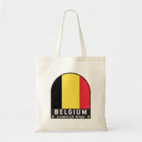 Belgium Flag Emblem Distressed Vintage
