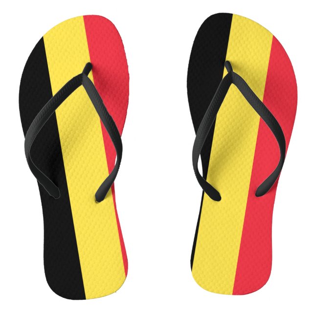 Belgium Flag Flip Flops (Footbed)