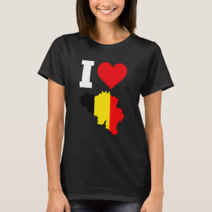 Belgium Flag for Belgium I Love Belgium T-Shirt