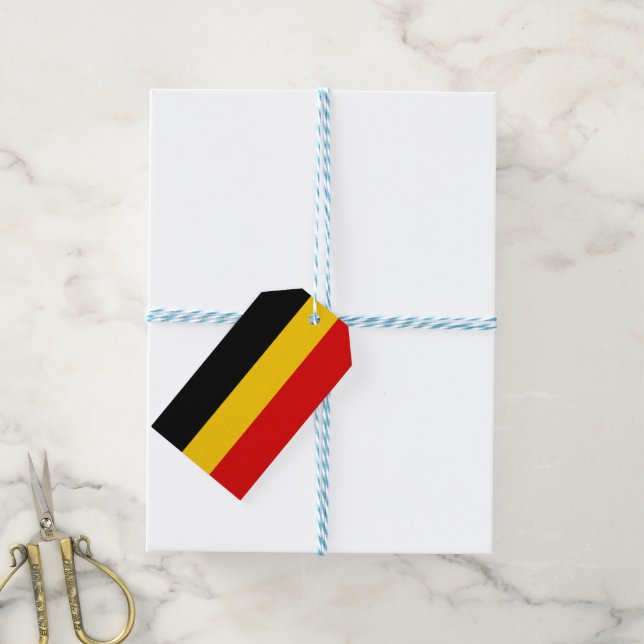 Belgium flag gift tags (With Twine)