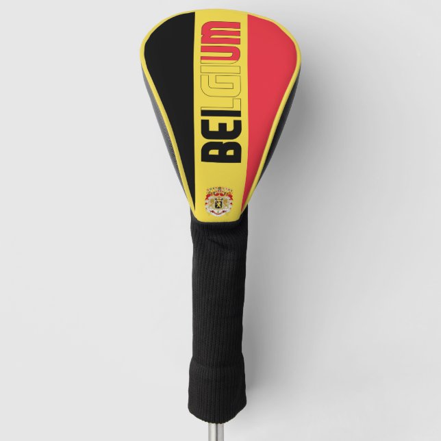 Belgium Flag Gorgeous Patriotic Golf Head Cover (Front)