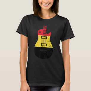 Belgium Flag Guitar Vintage Musician T-Shirt