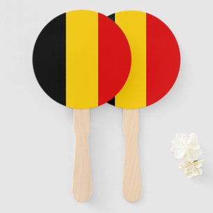 Belgium flag hand fan