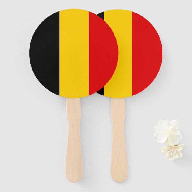 Belgium flag hand fan (Front and Back)