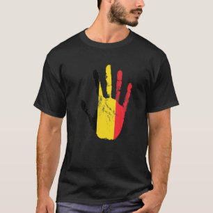 Belgium flag hand sport proud football Premium T-Shirt