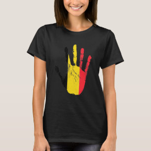 Belgium flag hand sport proud football T-Shirt