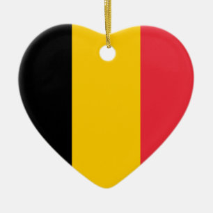 Belgium Flag Heart Ornament