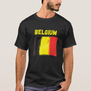 Belgium Flag Holiday Vintage Grunge Belgian Flag T-Shirt