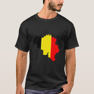Belgium flag in Belgium outline Belgium T-Shirt