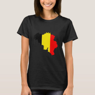 Belgium flag in Belgium outline Belgium T-Shirt