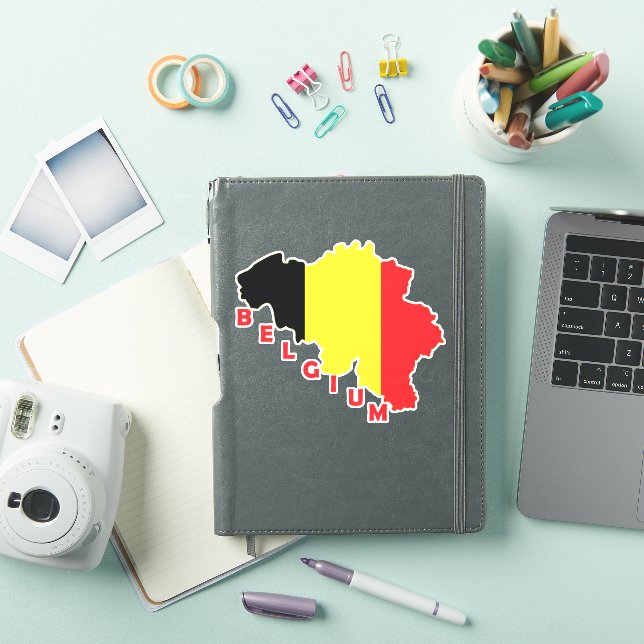 Belgium Flag In The Country Map (iPad Cover)