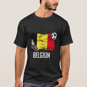 Belgium Flag Jersey Belgian Soccer Team Belgian  T-Shirt