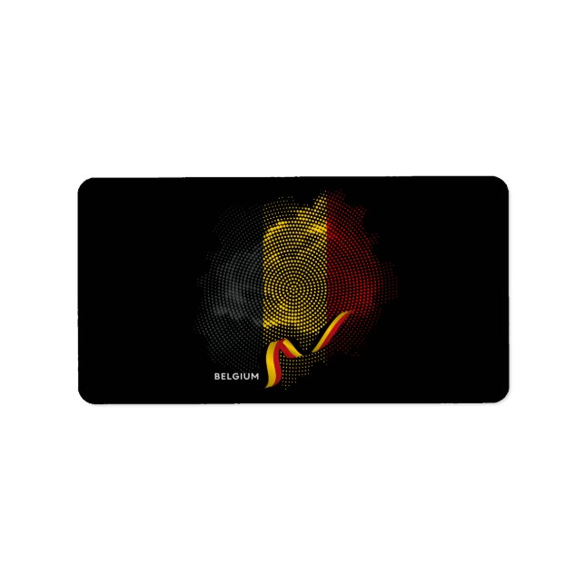 Belgium Flag Label (Front)