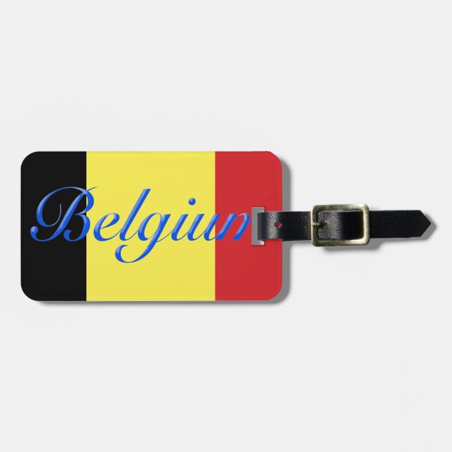 Belgium flag luggage tag (Front Horizontal)