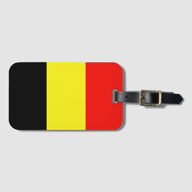 Belgium Flag Luggage Tag (Front Horizontal)