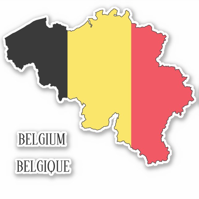Belgium Flag Map (Front)