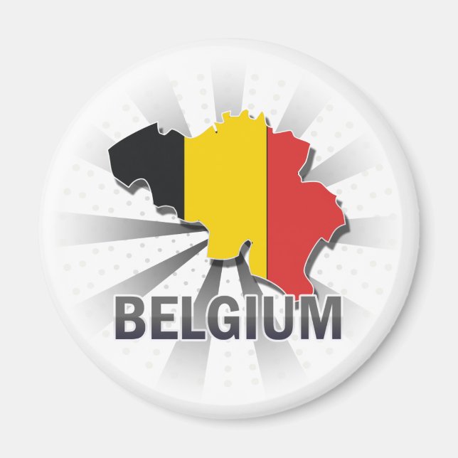 Belgium Flag Map 2.0 Magnet (Front)