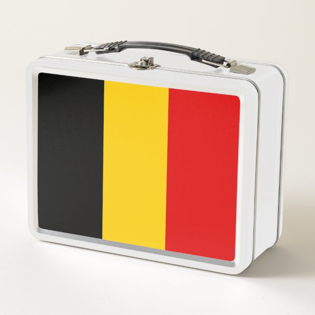Belgium flag metal lunch box (Front)