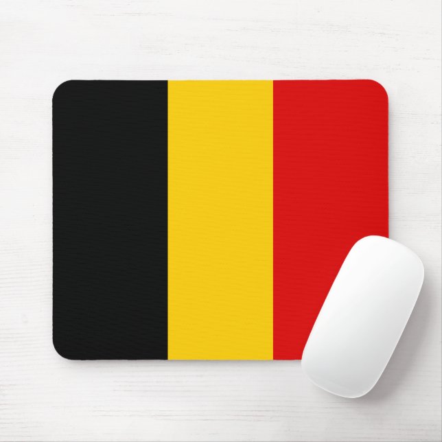 Belgium flag mouse mat (With Mouse)