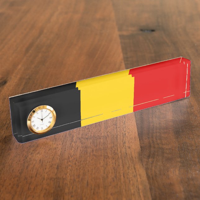 Belgium flag nameplate (Side)
