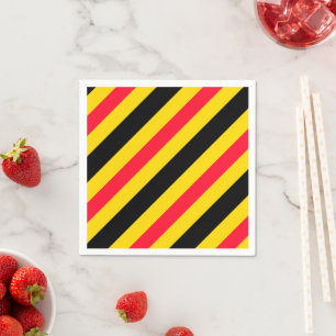 Belgium flag pattern napkin