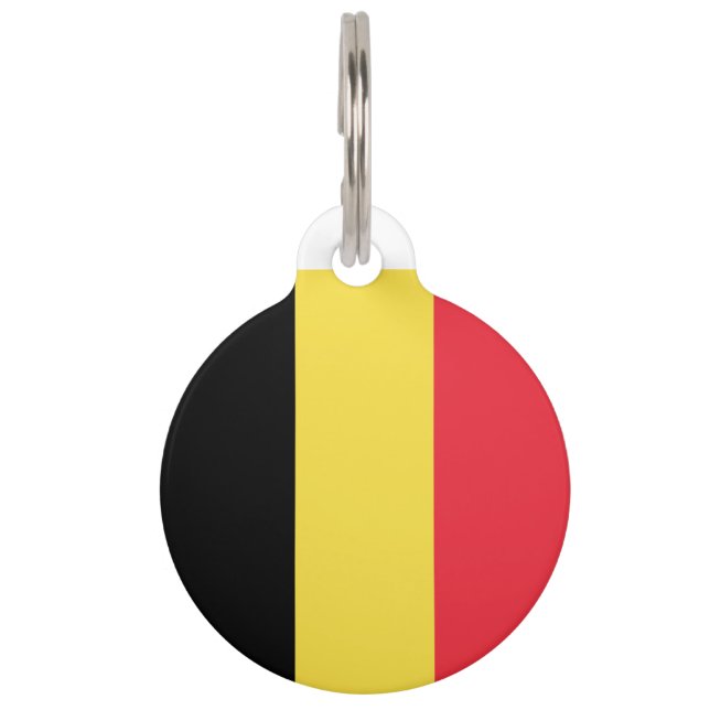 Belgium Flag Pet Tag (Back)