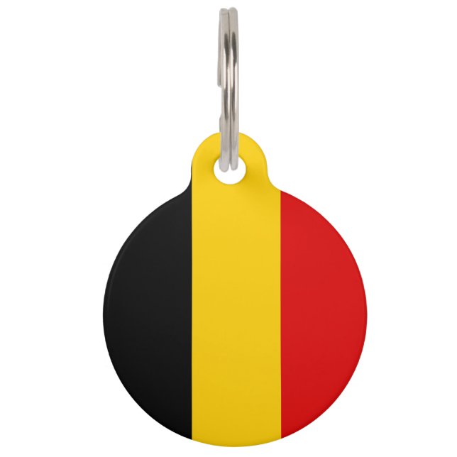 Belgium flag pet tag (Front)