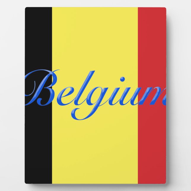 Belgium flag plaque (Front)