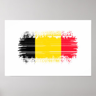 Belgium flag poster